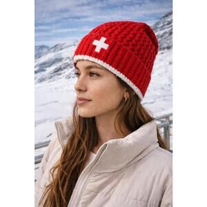 Jungfrau Switzerland Red Beanie NWT